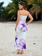 Backless Floral Print Bodycon Cami Dress