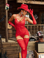 Rhinestone Mesh Spaghetti Strap Western Bodycon Mini Dress Mini Dress