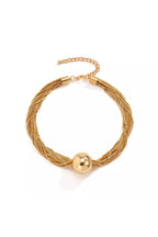 Ball Pendant Twisted Layered Necklace