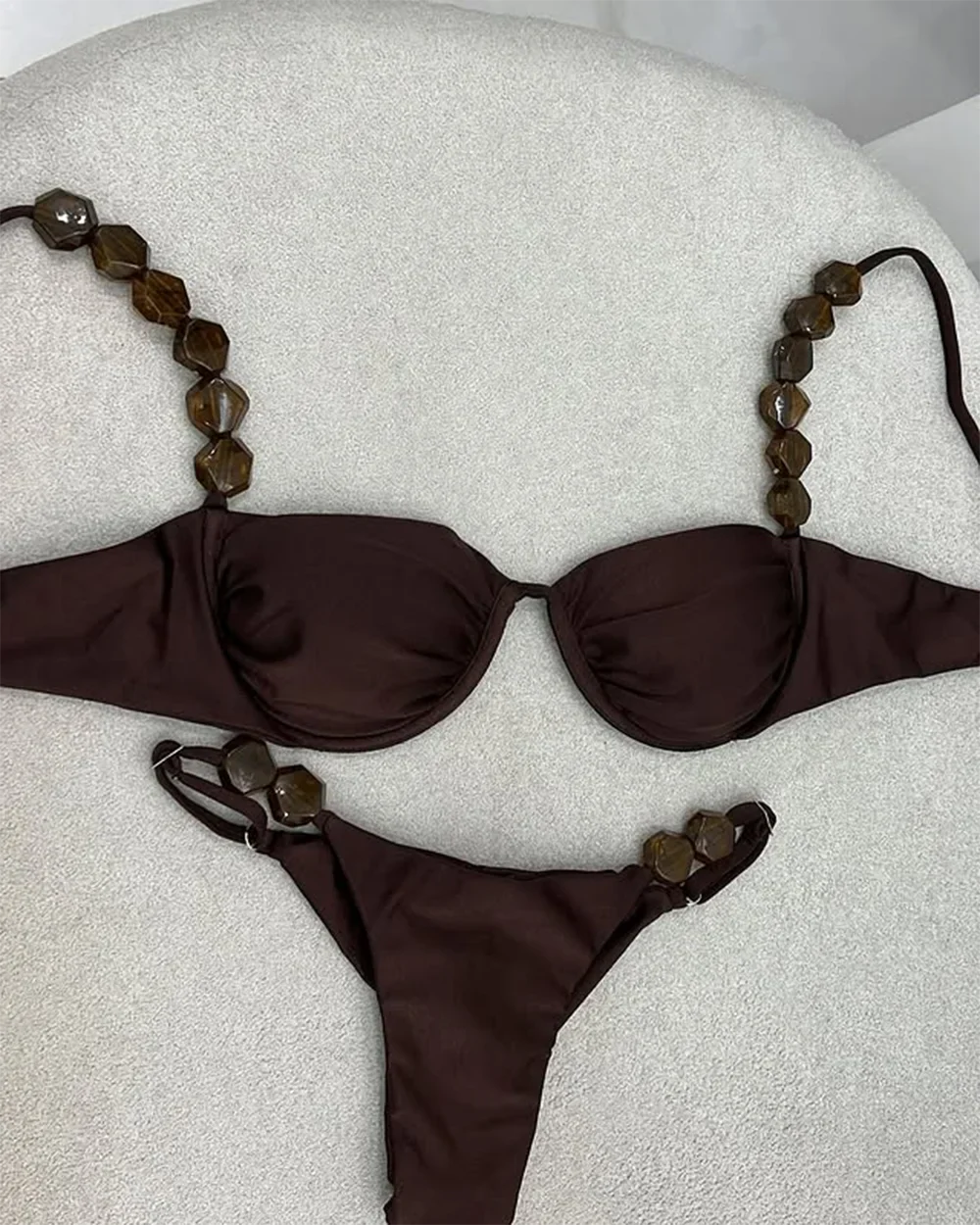 Beaded Strap Bikini Set