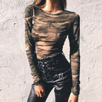 DressBetty - Camouflage Print T-shirt