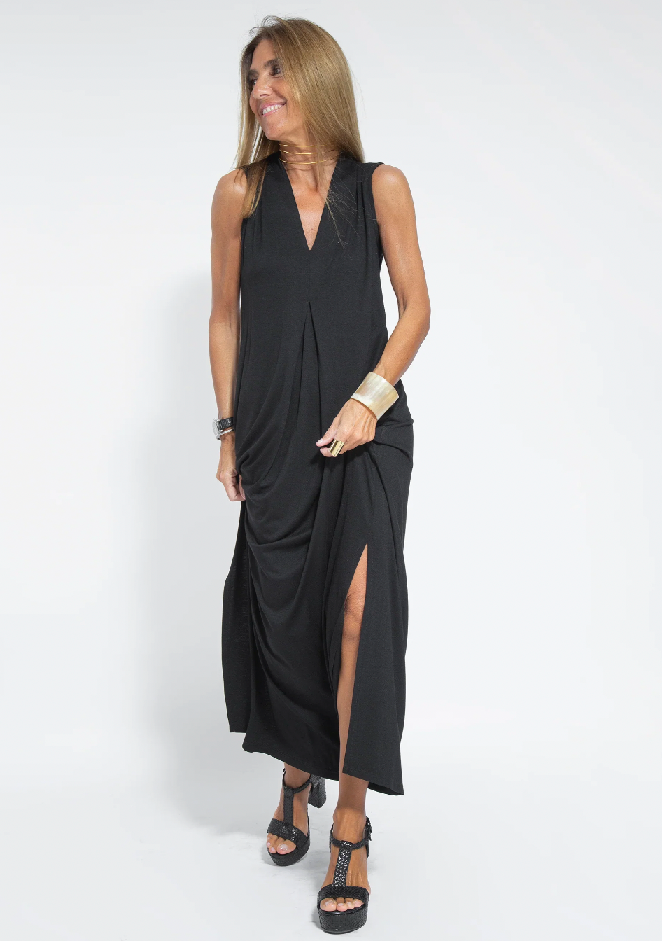 | Long Dress and Vest Set