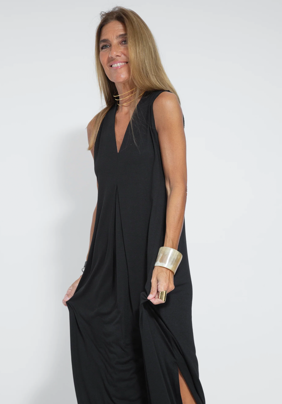 | Long Dress and Vest Set