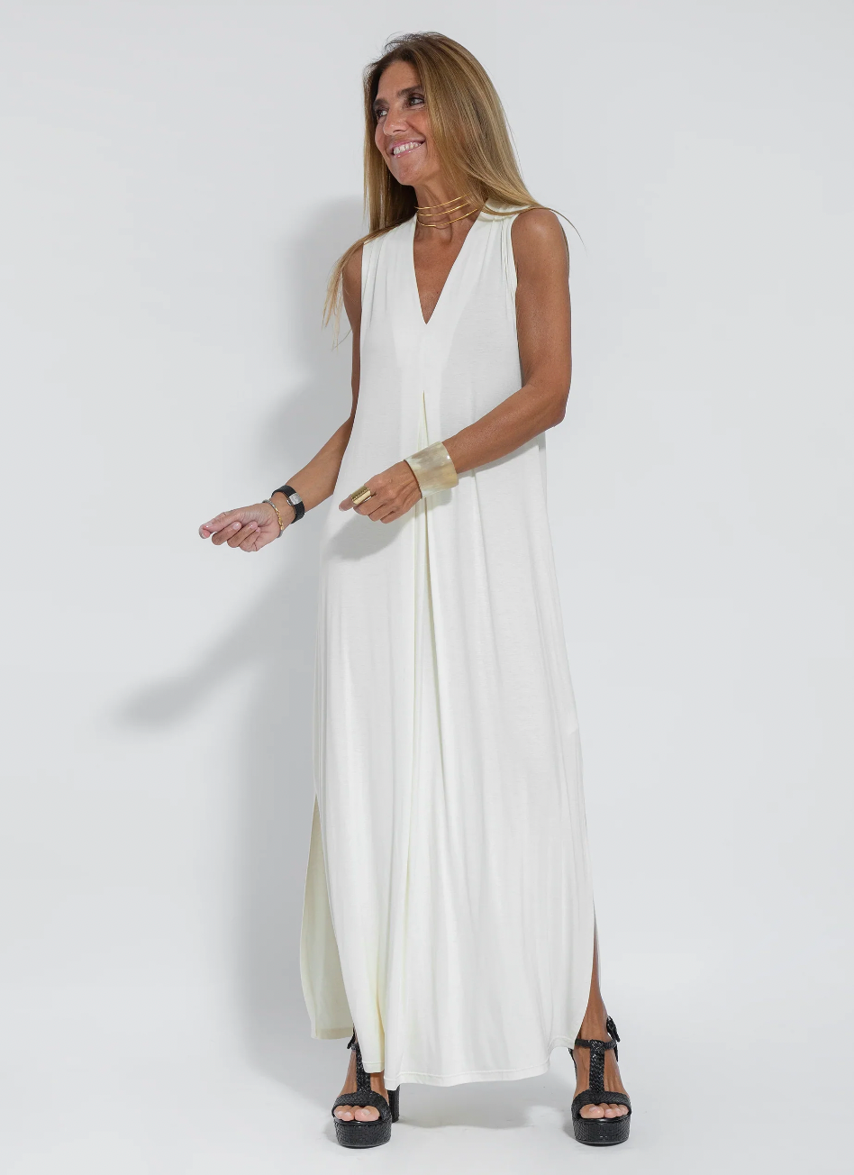 | Long Dress and Vest Set