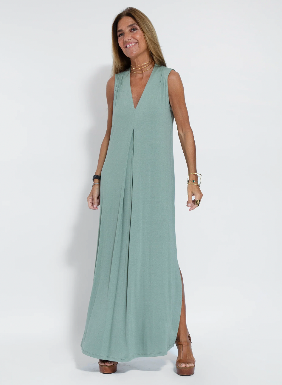 | Long Dress and Vest Set