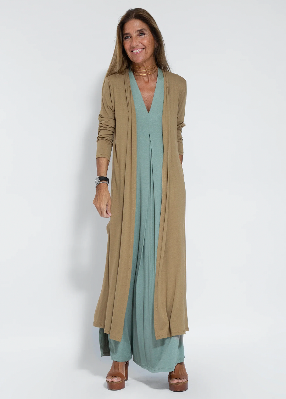 | Long Dress and Vest Set