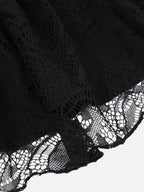 Black Coquette Mini Skirt
