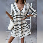 Francisca Chic Summer Dress with Flared Sleeves Elevated Occasion Wear