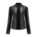 | Women's Classic Zip-up Biker Jacket