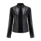 | Women's Classic Zip-up Biker Jacket