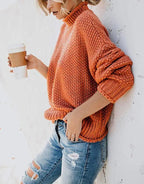 Blue Zone Planet | Dropped Shoulder Rolled Hem Sweater