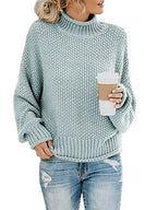 Blue Zone Planet | Dropped Shoulder Rolled Hem Sweater