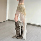 Boho Patchwork Mini Skirt