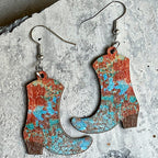 Blue Zone Planet | Boots Shape Wooden Dangle Earrings
