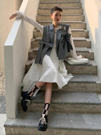 Bow Oversized Vest