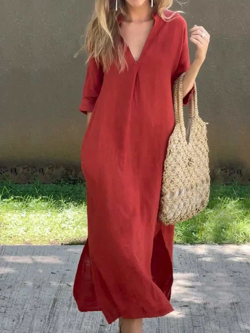 Mireille | V-Neck Maxi Dress