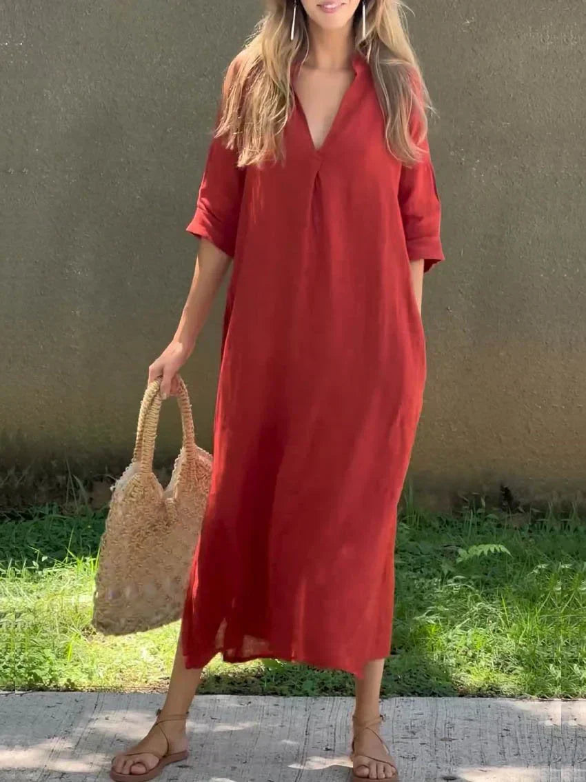 Mireille | V-Neck Maxi Dress