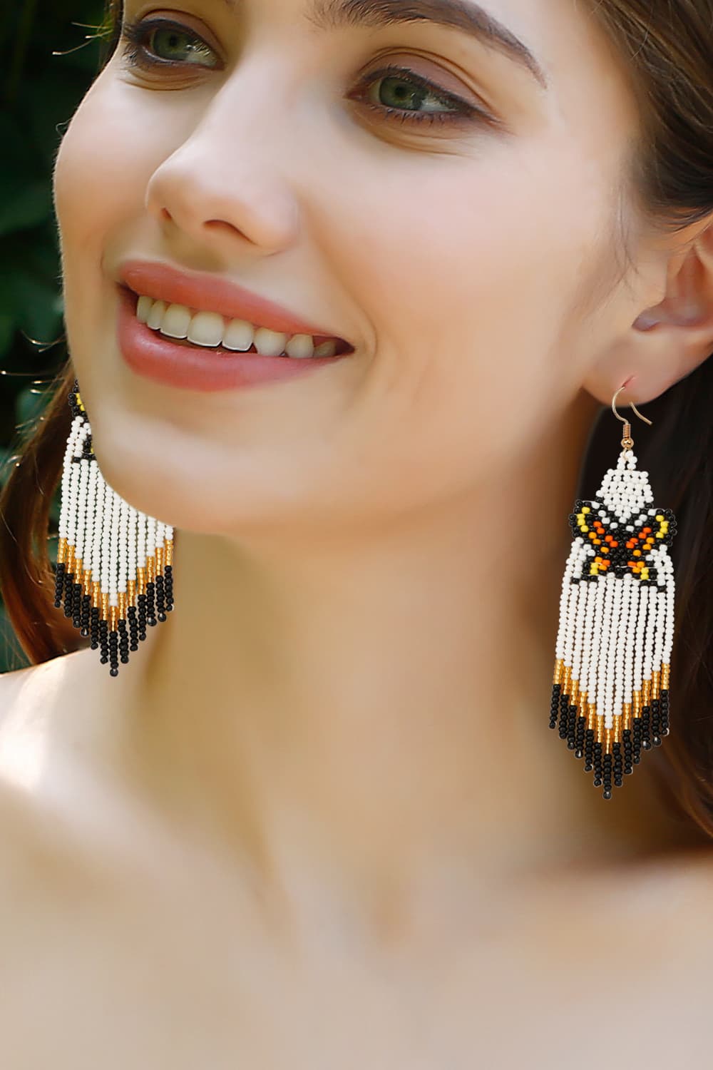 Blue Zone Planet | Butterfly Beaded Dangle Earrings