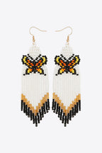 Blue Zone Planet | Butterfly Beaded Dangle Earrings