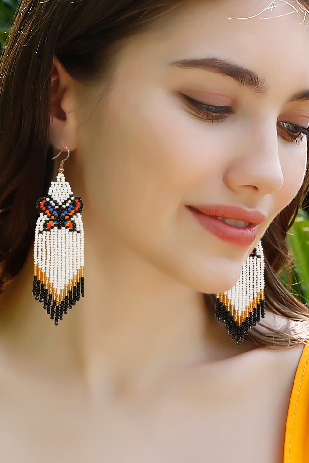 Blue Zone Planet | Butterfly Beaded Dangle Earrings