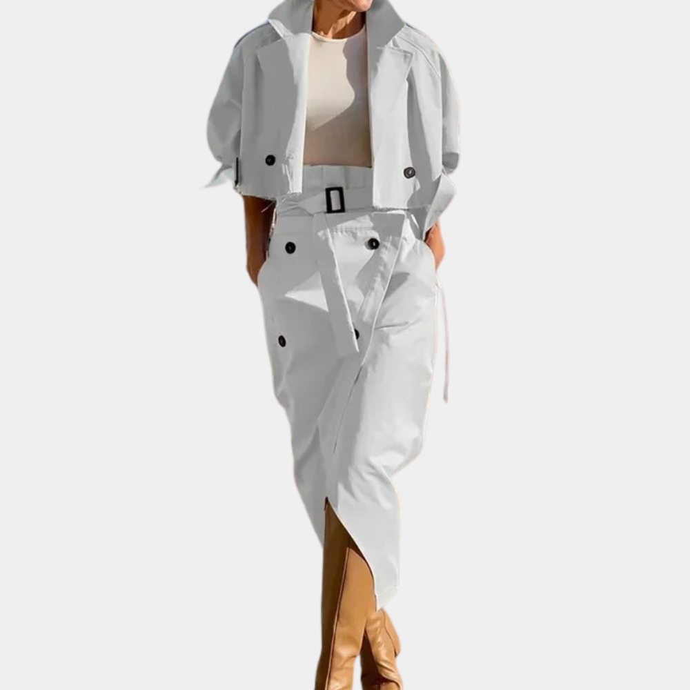 | Women's trench coat set in elegant design
