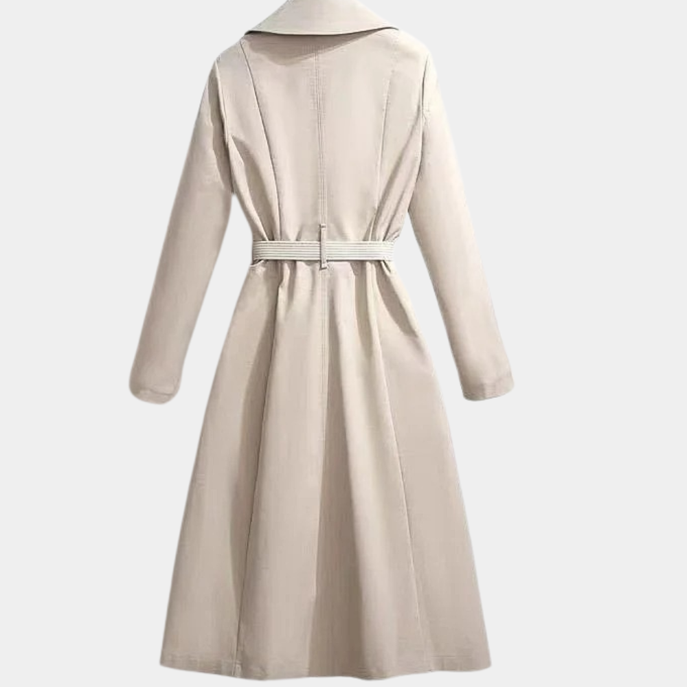 The Dakota — Belted Coat with Contrast Lapel Detail