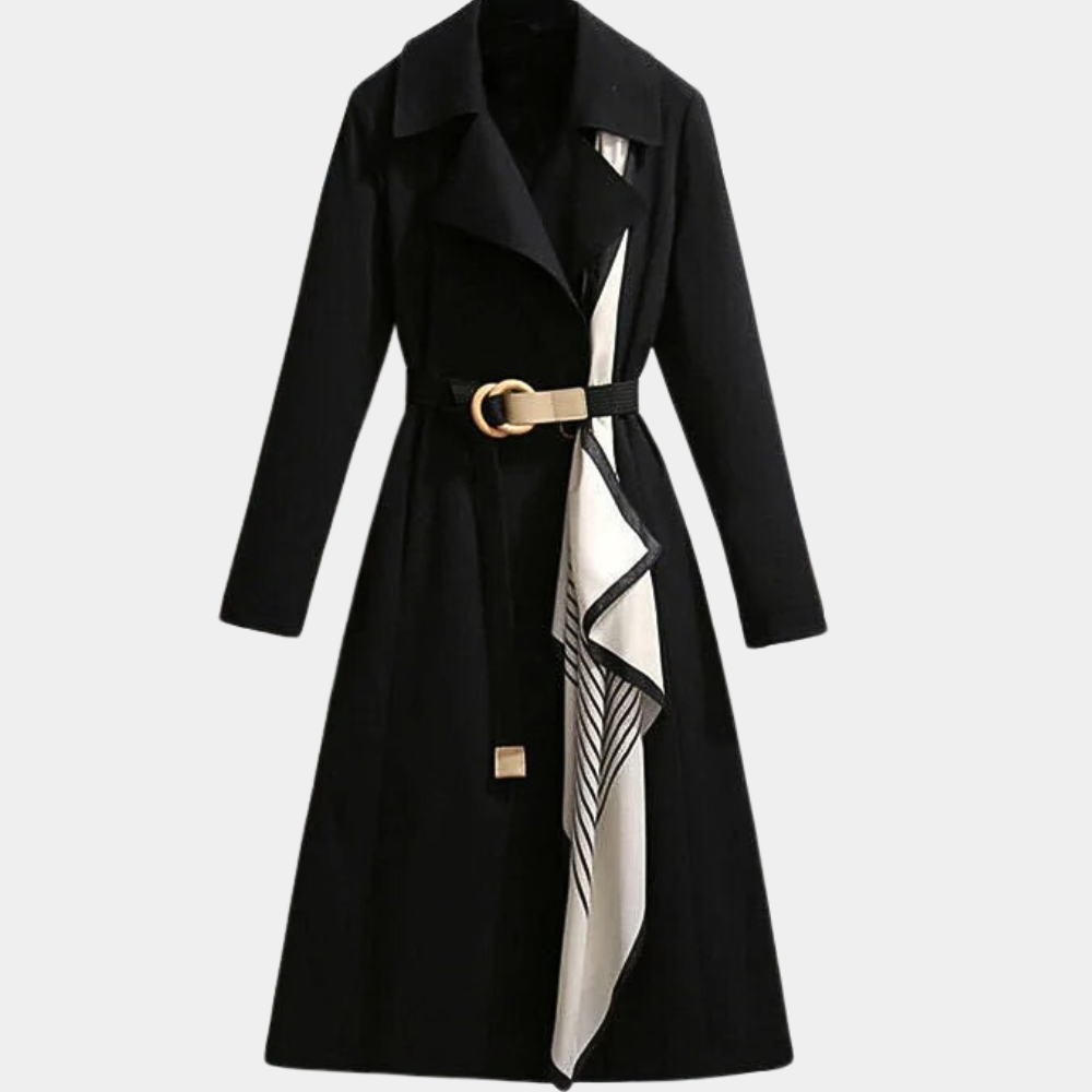 | Women's Double-Breasted Belted Coat