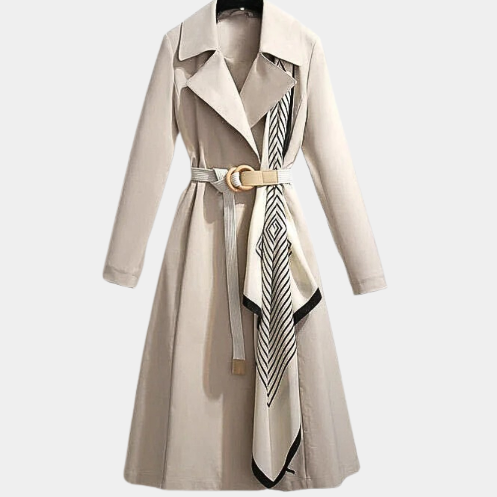 | Women's Double-Breasted Belted Coat