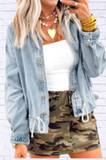 Wash Button Up Denim Jacket
