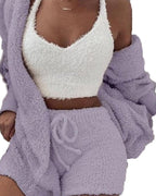 Solid Cropped Pajama Set