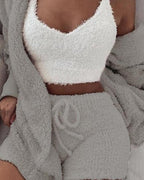 Solid Cropped Pajama Set