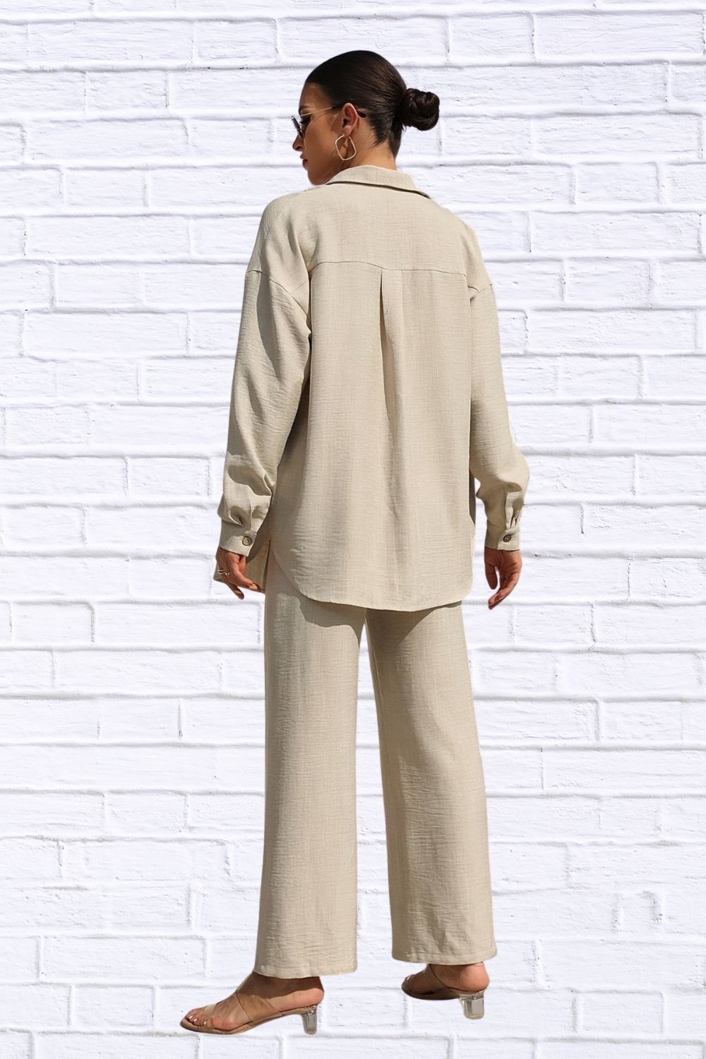 Button Up Shirt & Pants Set | Women__ Matching Outfit