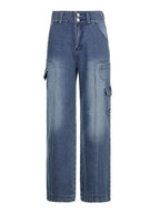 Bleached Pocket Cargo Jeans