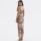 Lucia - Textured Print Bodycon Dress