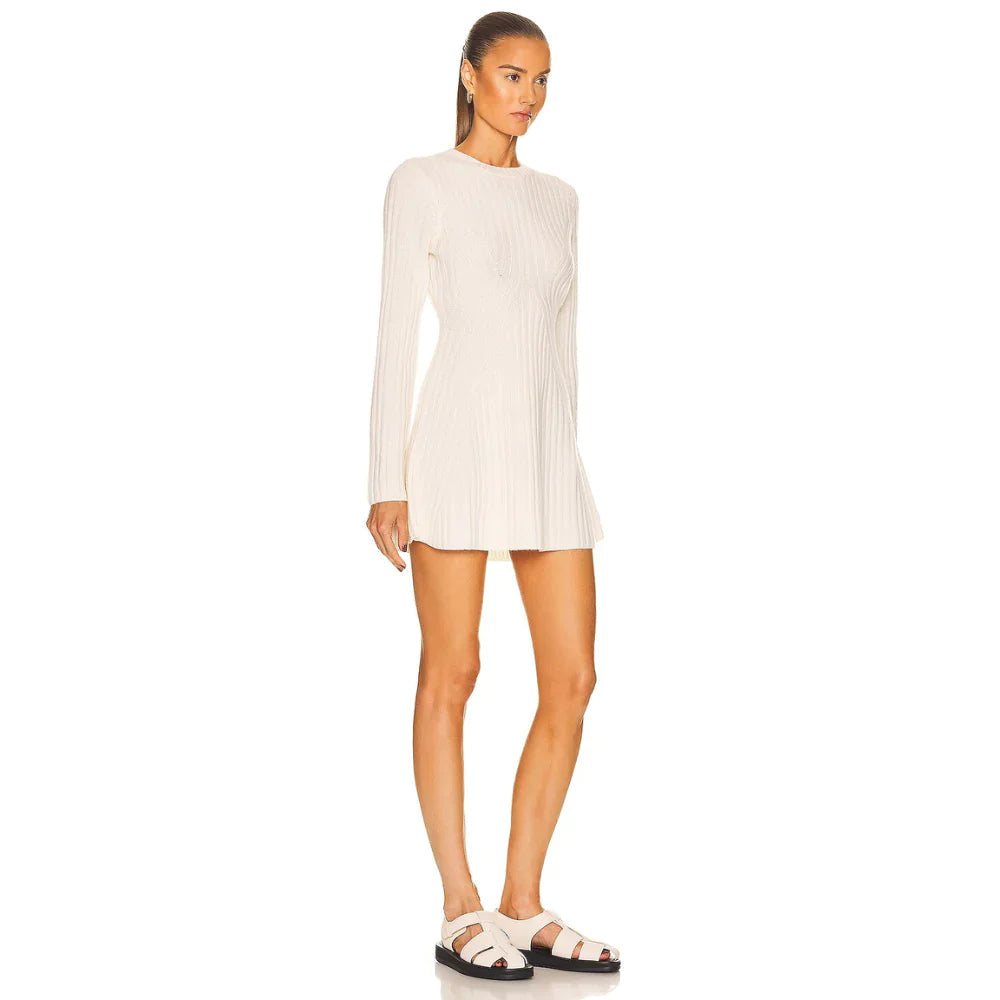 Gara Timeless Rib Knit Dress Premium Wardrobe Essential