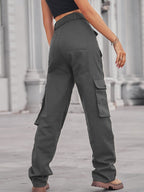 Belted Baggy Denim Cargo Jeans