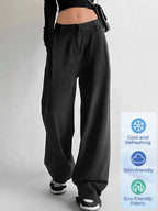 EMMIOL Black High Rise Baggy 26°C/78°F Air Jeans