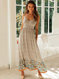 Zulema Statement Beige Bohemian Party Dress Boutique Collection