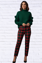 Turtleneck Dropped Shoulder Sweater _ Women__ Oversized Knit Pullover for Cozy Effortless Style