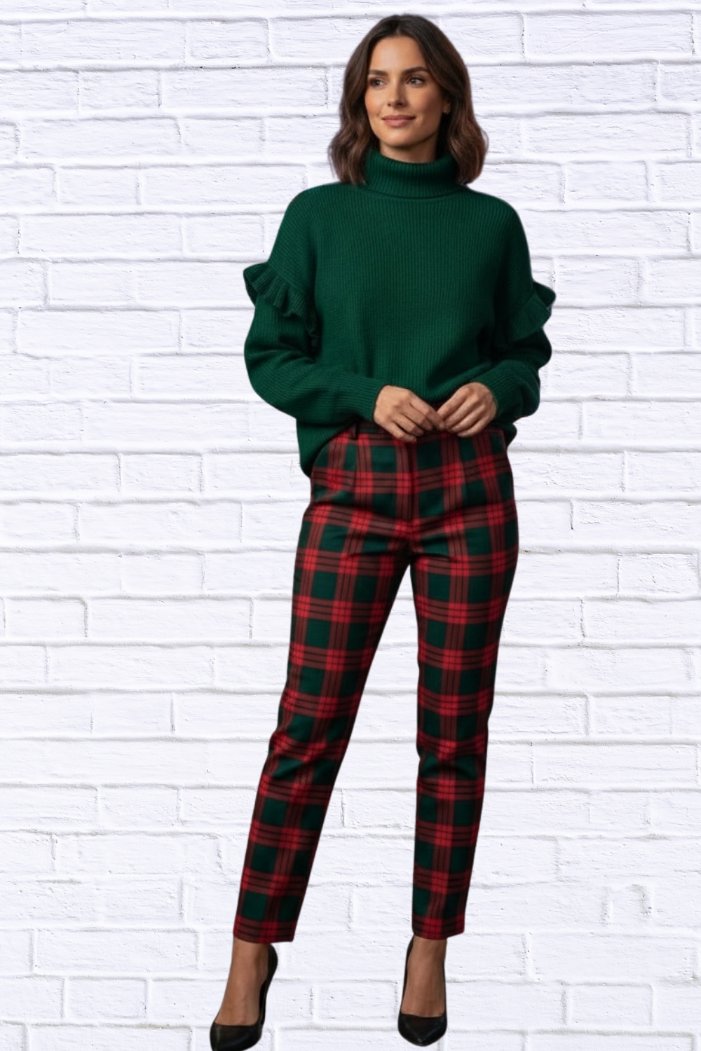 Turtleneck Dropped Shoulder Sweater _ Women__ Oversized Knit Pullover for Cozy Effortless Style