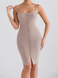 tylish Knitted Low Cut Pencil Mini Dresses