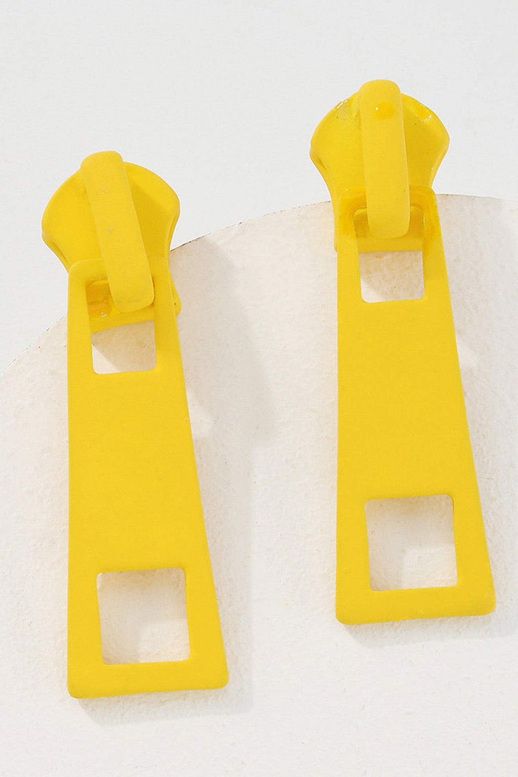 Candy Color Metal Zipper Earrings