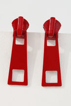 Candy Color Metal Zipper Earrings
