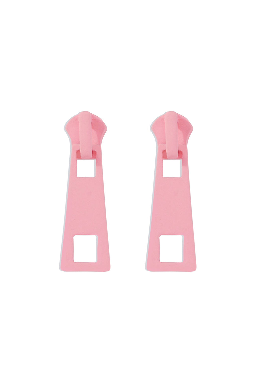 Candy Color Metal Zipper Earrings