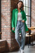 Candy Color Mid-length Cotton Blouse