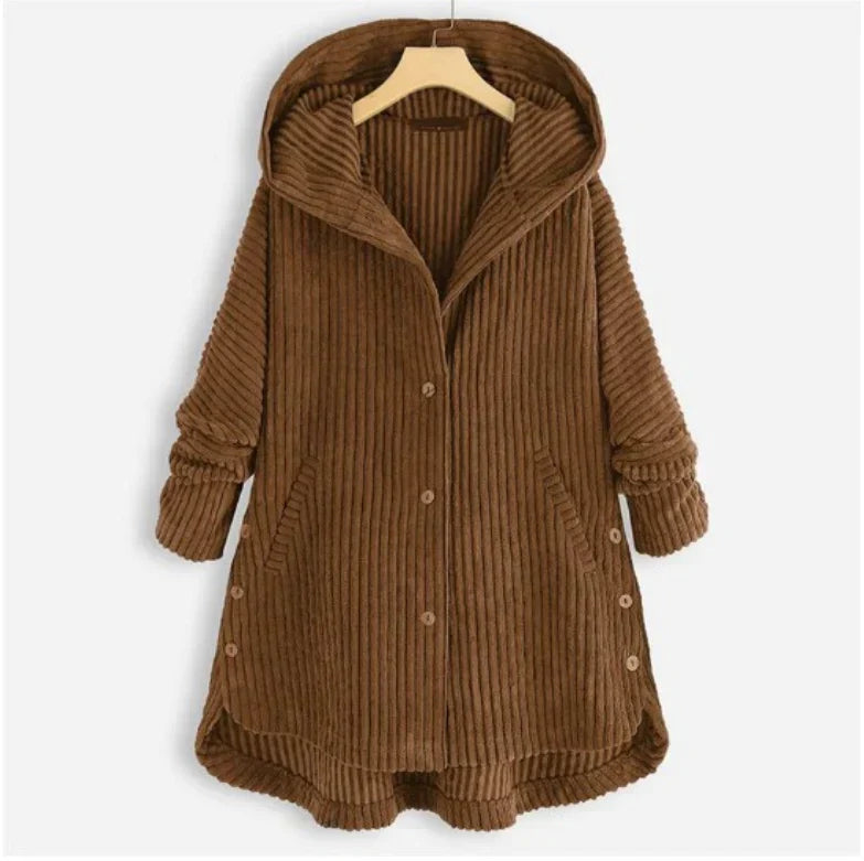 | Ribbed Hooded Coat
