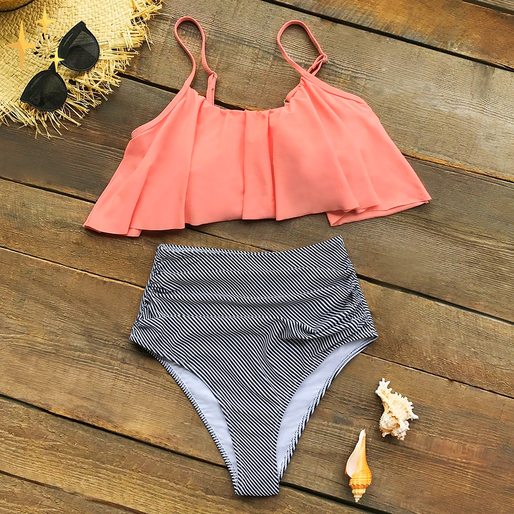 | Comfortable Bikini with Higher Cut Bottom and Top