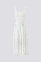 Samanta Premium Backless Maxi Dress with Slit and Square Neckline Wardrobe Essential