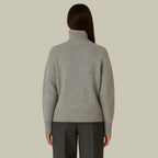 | Women’s High Neck Relaxed Fit Merino Wool Sweater