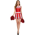 Sleeveless Scoop Neck Letter Print Pleated Cheerleader Uniform Dress